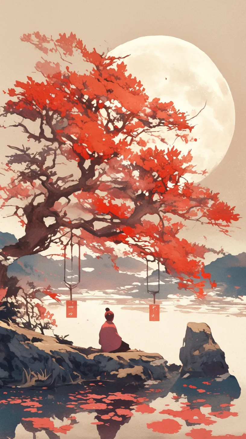 Ukiyo-e Sakura Moon