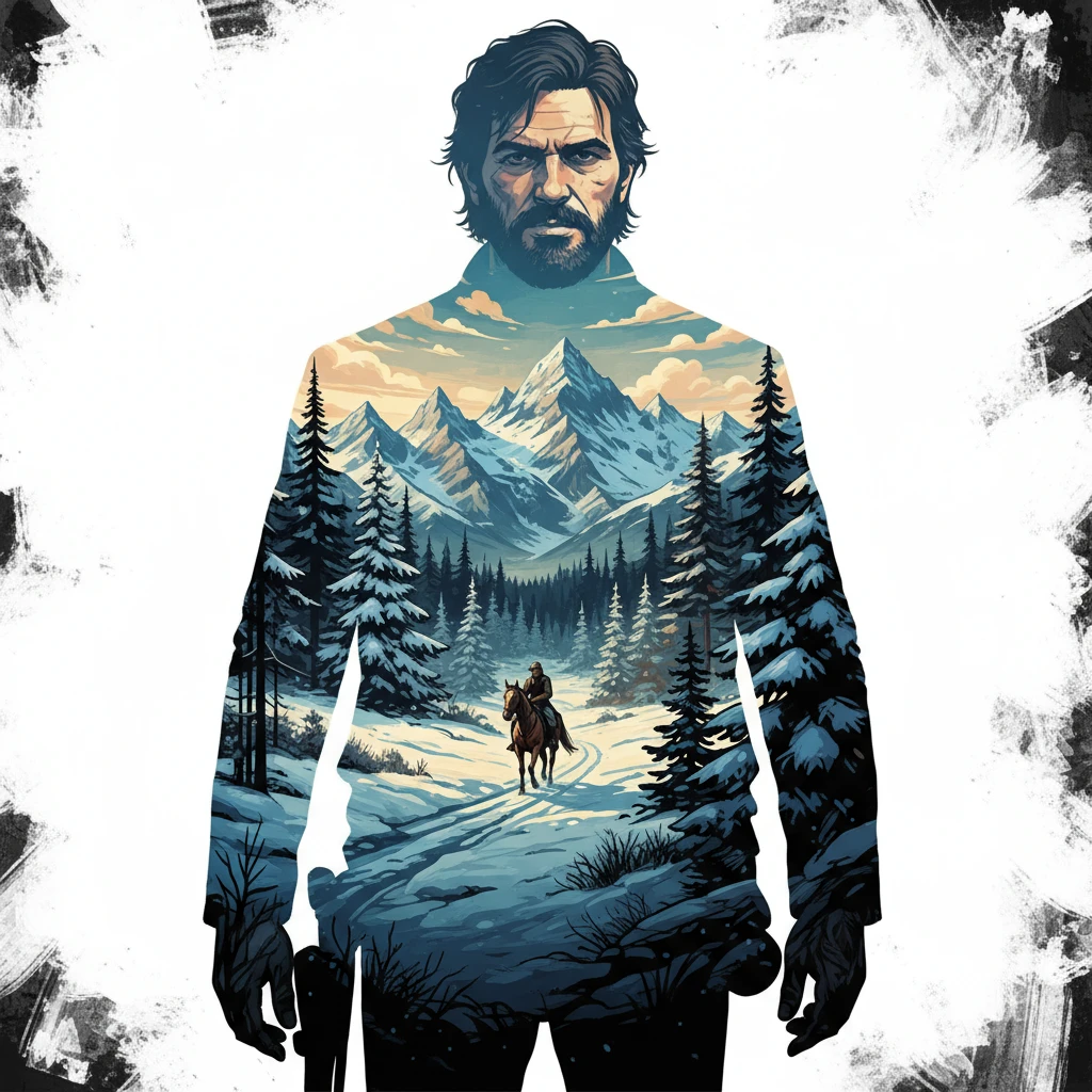 Complex Text-Integrated Fantasy Art