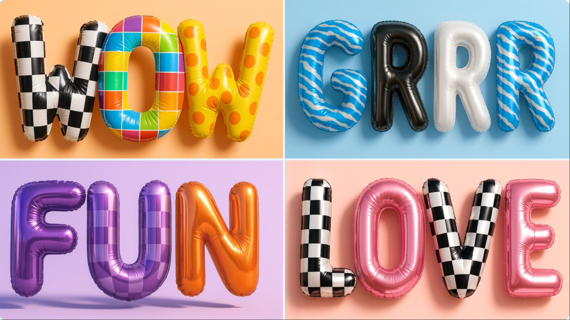 Birthday Balloon Letter Shapes