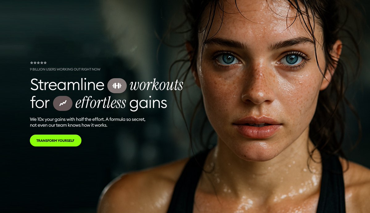 Brand Landing Page - Young Woman Post-workout Close-up