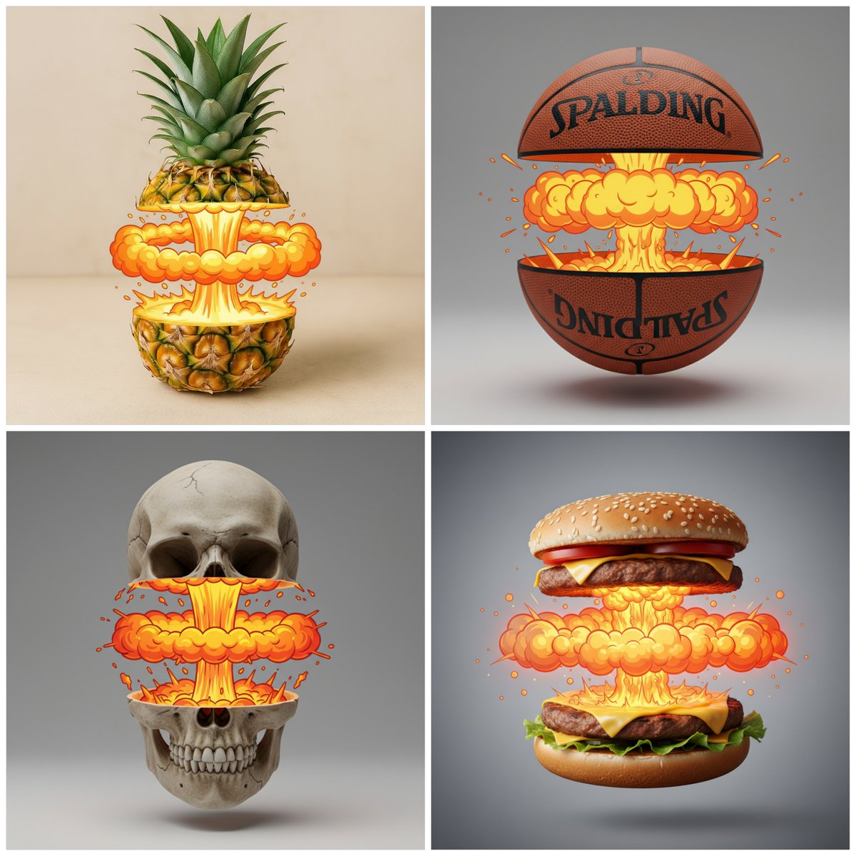 Cut Object with Cartoon Explosion