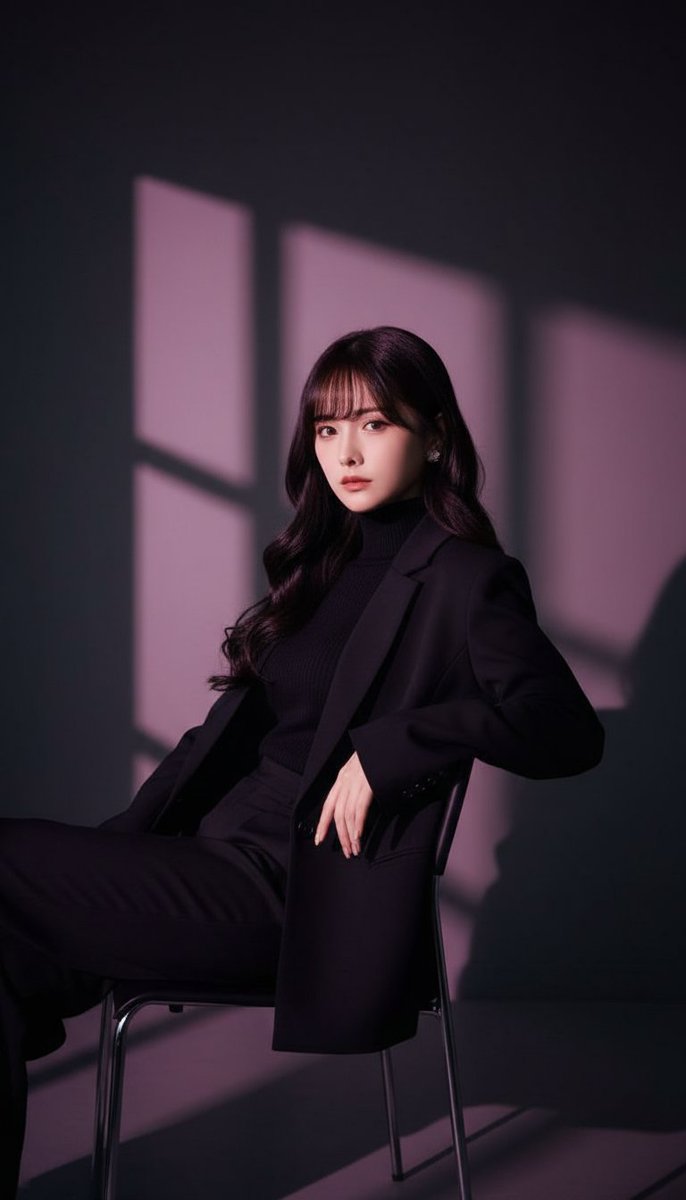 Fashion Cinematic Portrait of Young Woman