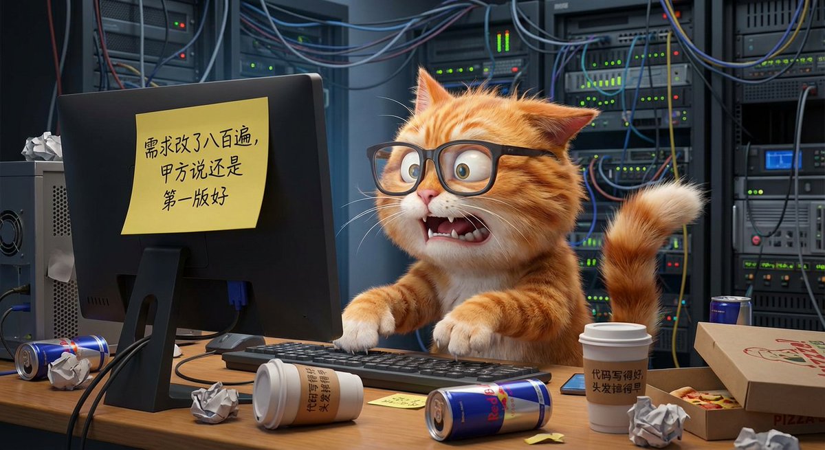 Crazy Programmer Cat