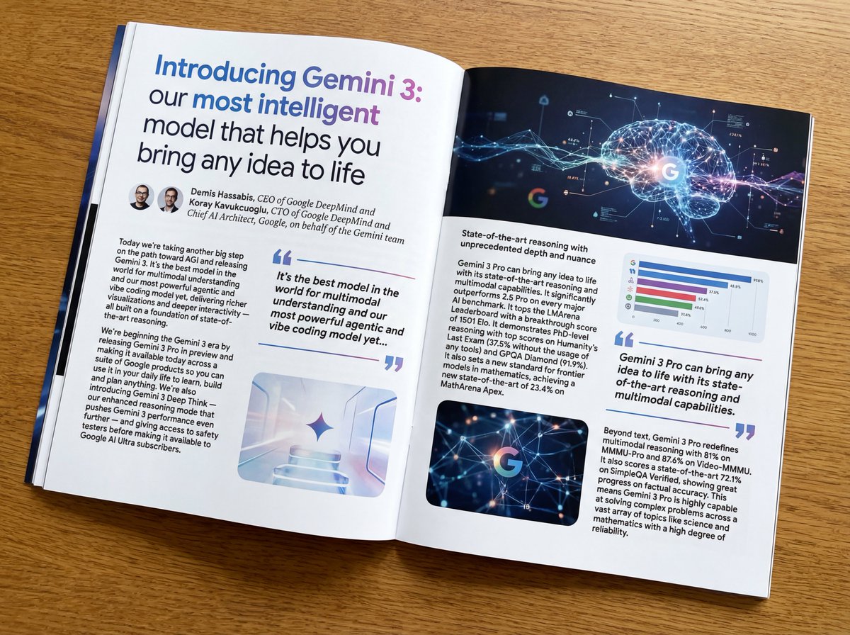 Elegant Magazine Article Photo from Text