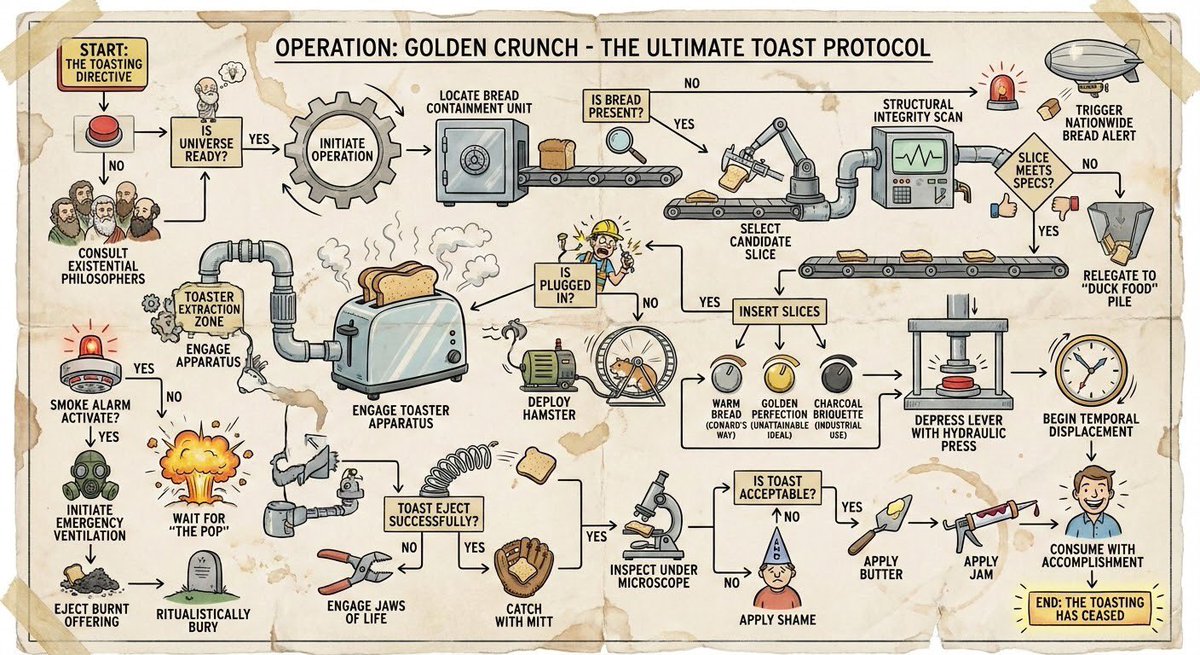 Toast Making Process Diagram