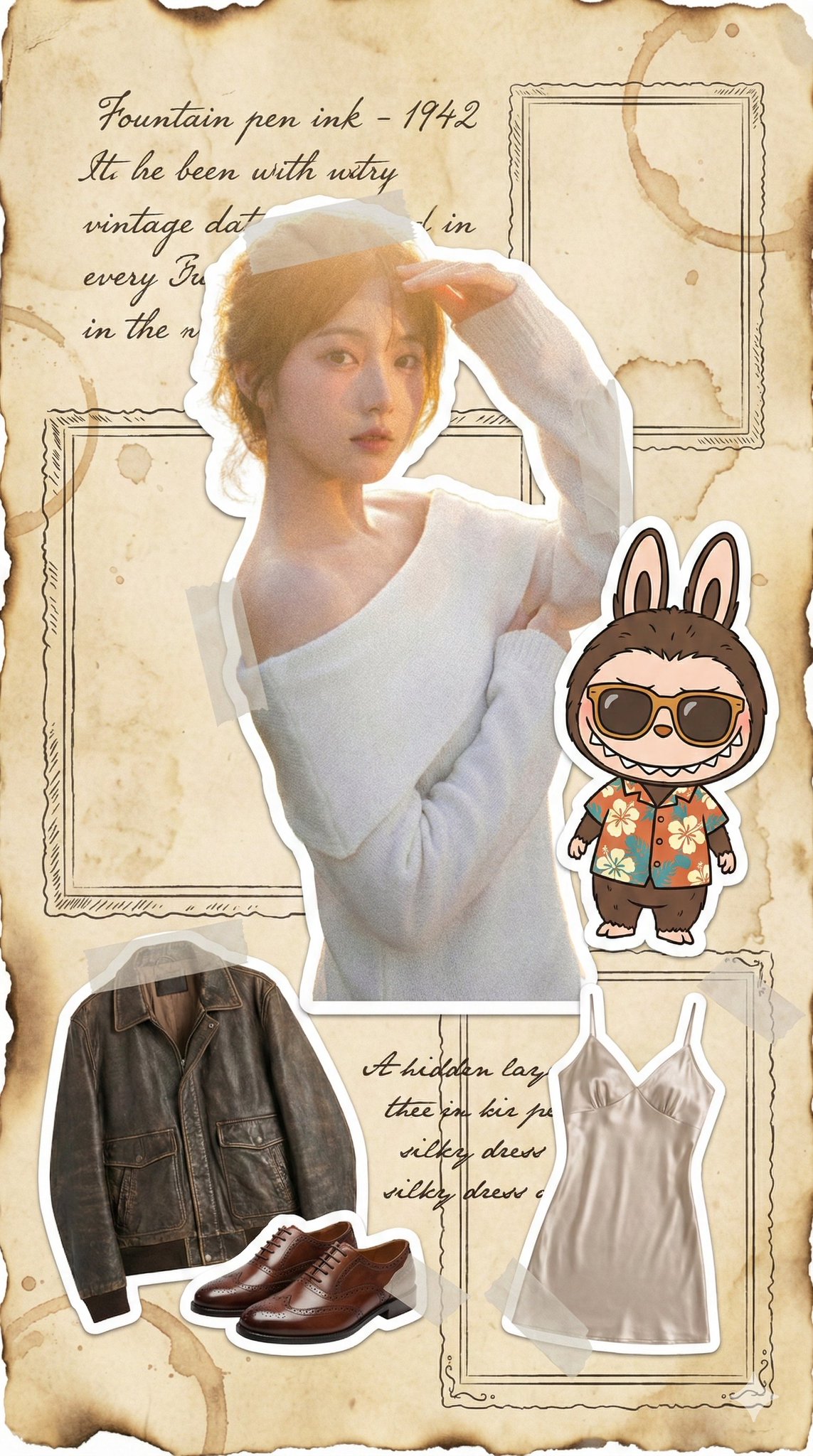 Yellowed Old Newspaper Bullet Journal