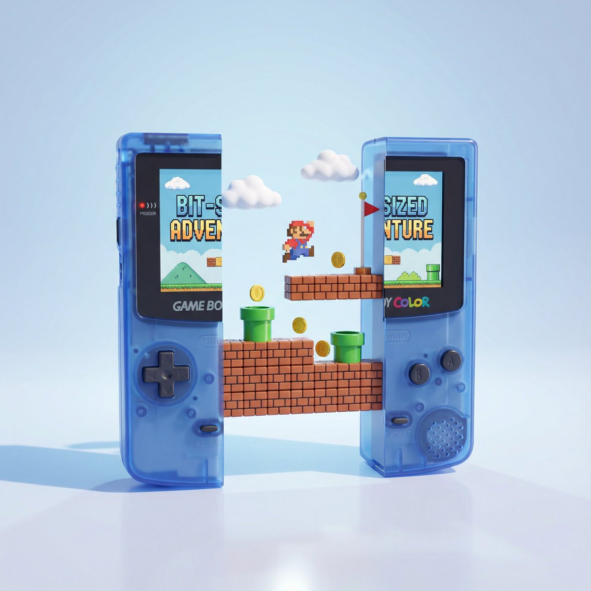 Exquisite 3D Render of Handheld Game Console