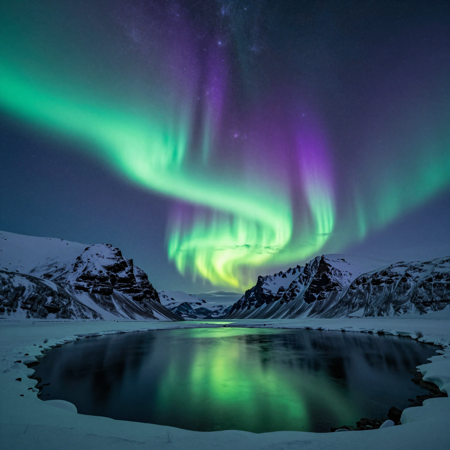 Epic Aurora Text to Image Landscape