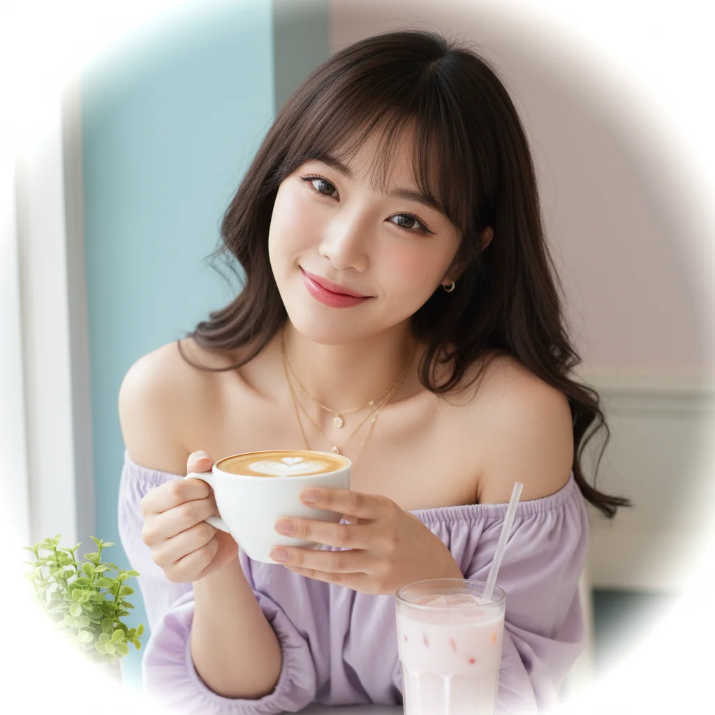 Cozy Cafe Date Portrait